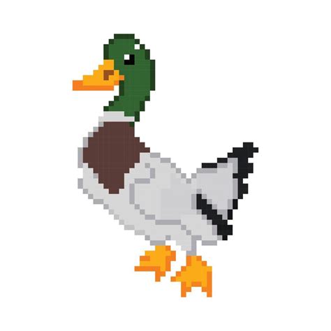 8bit Pixels Art Duck Vector Duck Pixel Art Design 19922273 Vector Art At Vecteezy