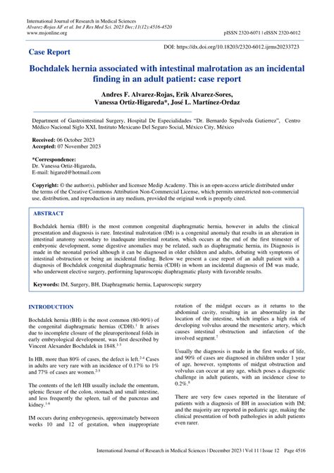 Pdf Bochdalek Hernia Associated With Intestinal Malrotation As An