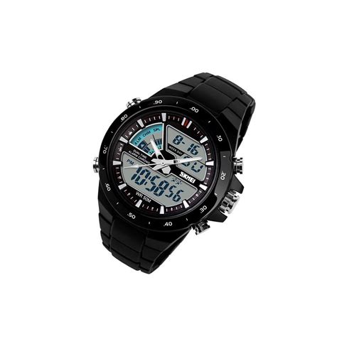 Skmei 1016 Unisex LED Sports Watch Silicone Band Black