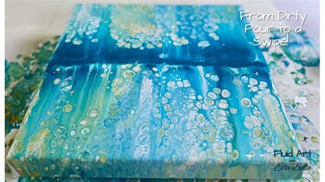 How To Paint With A Paper Towel Swipe Fluid Art Youtube