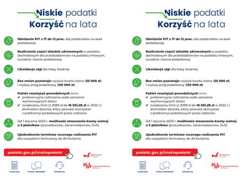 Ulotki Informacyjne W Przedmiocie Zmian Wprowadzonych Ustaw Z Dnia