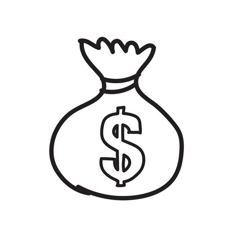 Money Bag Business Doodles Hand Drawn 23609861 Png