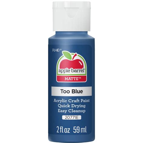 Apple Barrel Acrylic Craft Paint Matte Finish Too Blue 2 Fl Oz