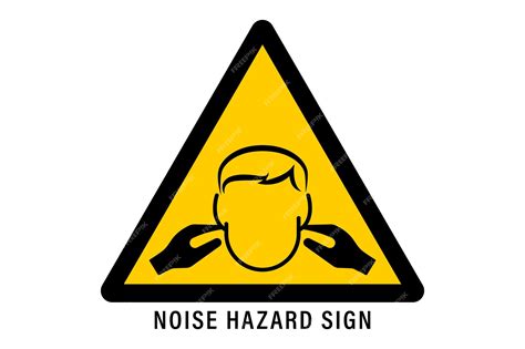 Noise Hazard Symbol Sign Loud Noises Iso 7010 Premium Ai Generated Vector