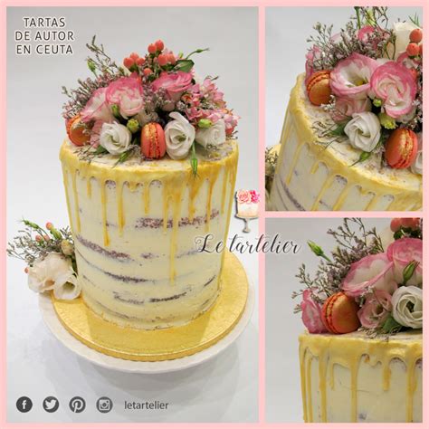 Tarta De Boda Layer Cake De Dos Pisos Con Flores Naturales