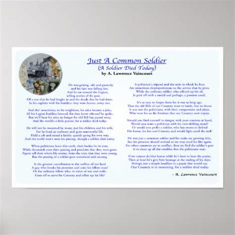 Just A Common Soldier 16 X 11 Print Zazzle