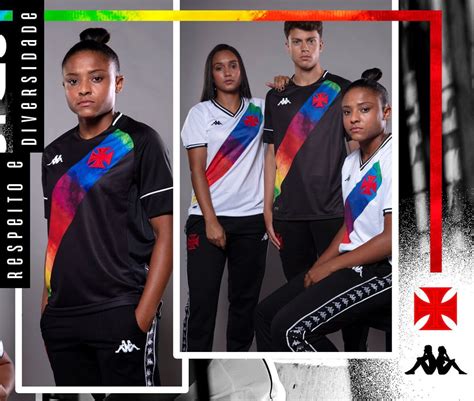 Camisa Preta Orgulho LGBTQIA Do Vasco Da Gama 2021 Kappa MDF