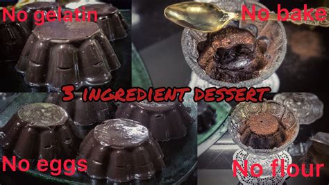 3 Ingredients Dessertchocolate Pudding No Gelatin Eggless No Flour No Bakeeasy Dessert