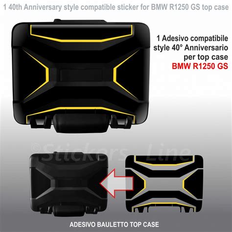 Adesivo Per Top Case Bmw R Gs Valigia Plastica Nera Quarantesimo