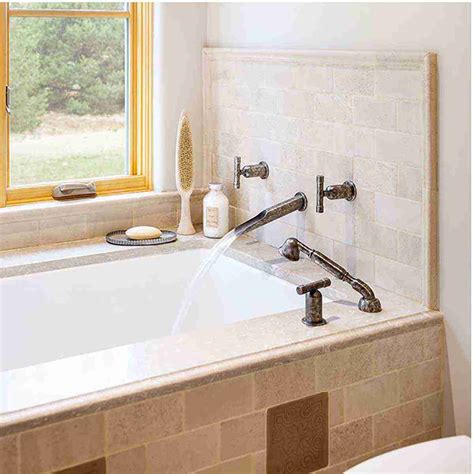 Wall Mount Waterfall Bathtub Filler Indulge In Luxury Rustic Log