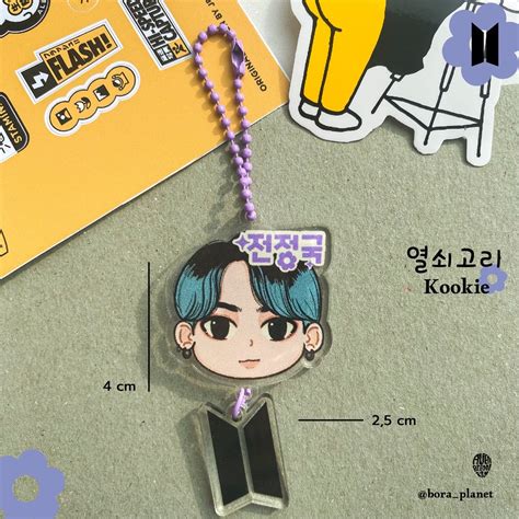 Jual Jungkook Bts Kookie Bts Gantungan Kunci Ganci Charm Idol Color