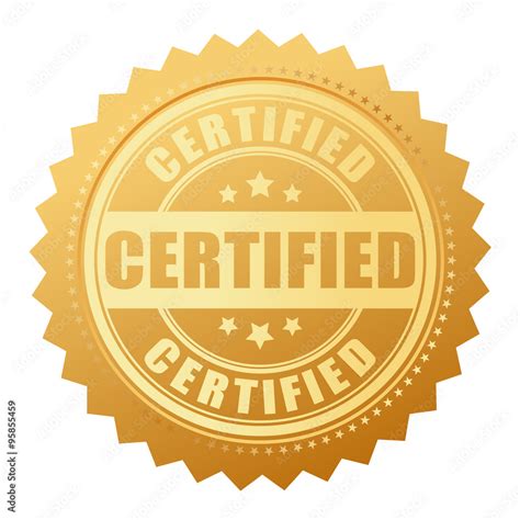 Certified Gold Seal Stock Vektorgrafik Adobe Stock