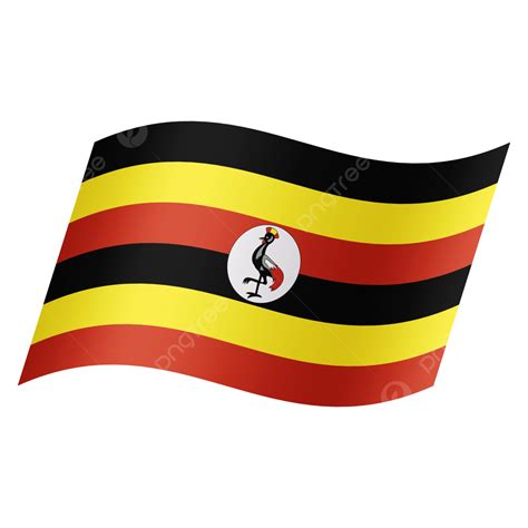 Uganda National Flag Simple Transparent Design Country Flag Nation