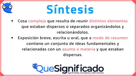 Significado de la Síntesis Ejemplo y Guía