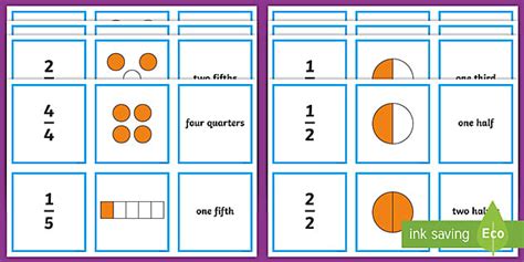 Interactive Fraction Game Matching Fractions Twinkl