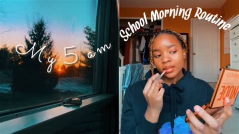 My 5 Am School Morning Routine 2020 Glossedupnoli Youtube