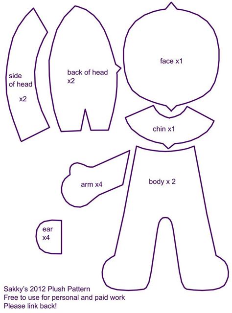 DeviantART More Like Easy Plushie Pattern By FarrynMable Doll