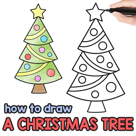 Christmas Easy Drawing Tree – Warehouse of Ideas