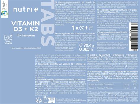 Nutri Vitamin D K Tabletten Depot Vegan Und Hochdosiert St