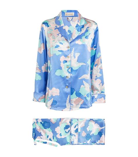 Olivia Von Halle Silk Printed Lila Pyjamas Harrods Us