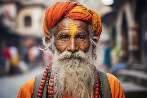 Premium Photo A Man With A Long Beard And A Long Beard
