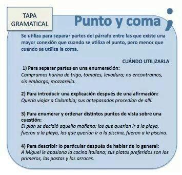 Cu Ndo Se Usa La Coma Y El Punto Y Coma Ejemplos