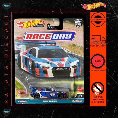 Jual Hot Wheels Premium Race Day Audi R8 LMS Shopee Indonesia