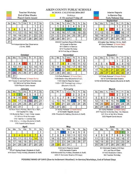 Aiken County Public Schools Calendar 2024 - Schoolcalendars.net