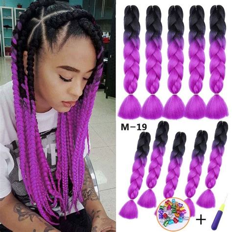 Inches Xpression Braiding Hair Omber Color Jumbo Box Braids African