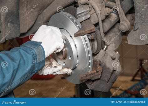 Replacement of the Brake Disc Stock Photo - Image of replacing, automotive: 107921156