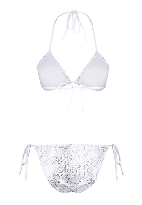 Buy Trendyol Snake Triangle Tie Bikini Set Online Zalora Philippines