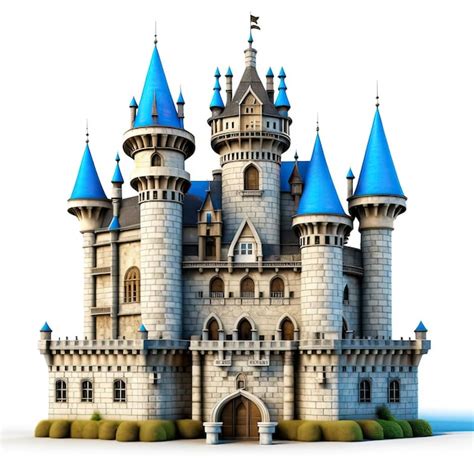 Premium AI Image | Castle on a white background