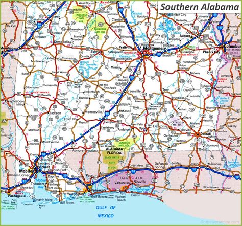 Map Of Southern Alabama