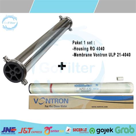 Jual PAKET MEMBRANE VONTRON XLP DAN ULP 4040 HOUSING STAINLESS 4040