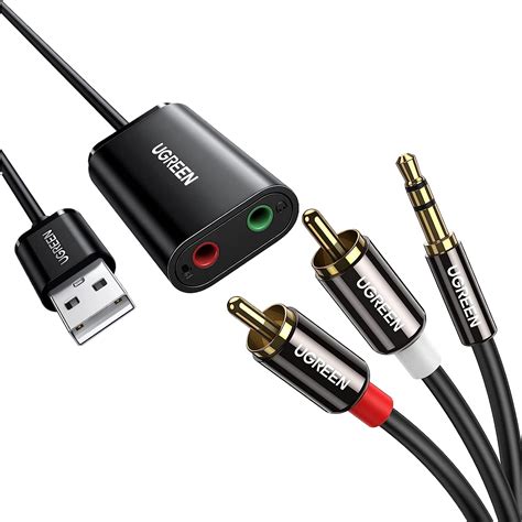 Buy Ugreen Usb Audio Adapter Bundle With 3 5mm To 2rca Male Audio Adapter Online At Lowest Price