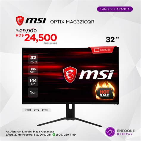 Monitor MSI Optix MAG321CQR | Enfoque Digital