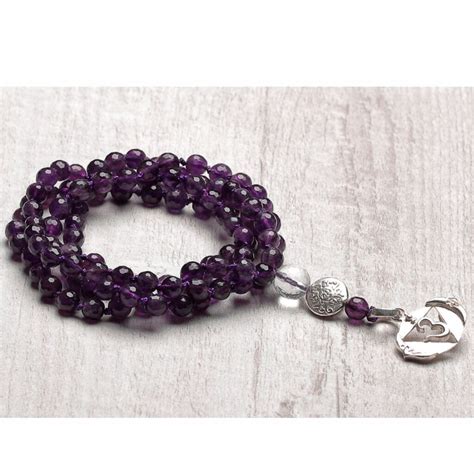 Wundersch Ne Chakra Mala Aus Amethyst F R Dein Stirnchakra