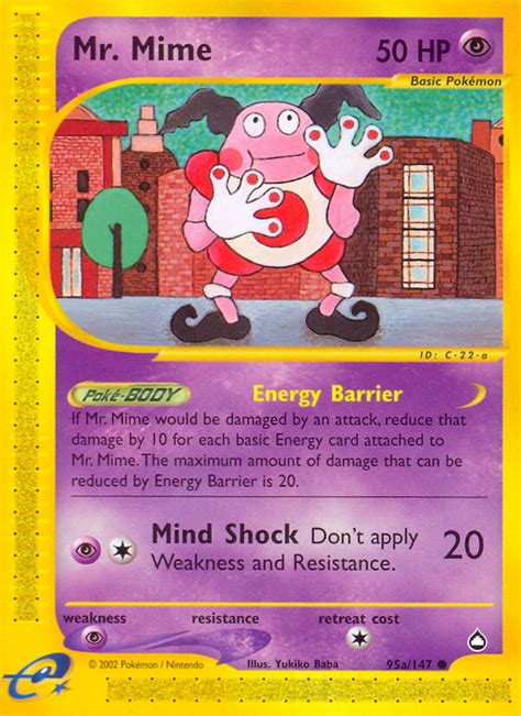 Check De Actuele Waarde Van Je Mr Mime Pokemon Kaart Uit De Aquapolis Set