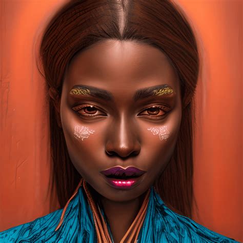 Elegant Brown Skinned Lady Digital Graphic · Creative Fabrica