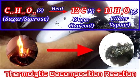 Thermolysis Of Sugar Science Experiment Chemical Reactions