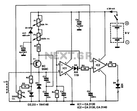 Metallic Pipe Detector Under Metal Detector Circuits 11875 Next Gr