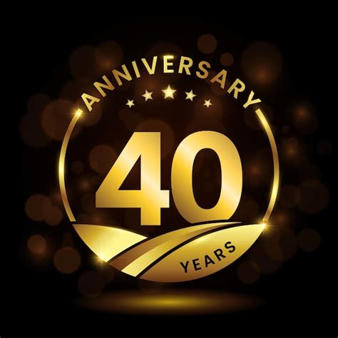 Premium Vector 40 Years Anniversary Anniversary Celebration Logo Design Vector Template