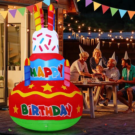 The Holiday Aisle® Birthday Inflatable 62ft Inflatable Birthday Cake