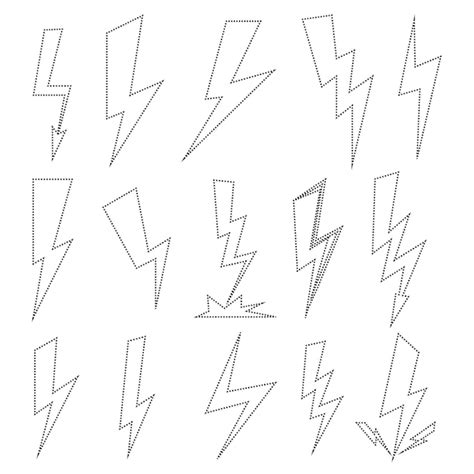 Premium Vector Lightning Bolt Set Power Icons