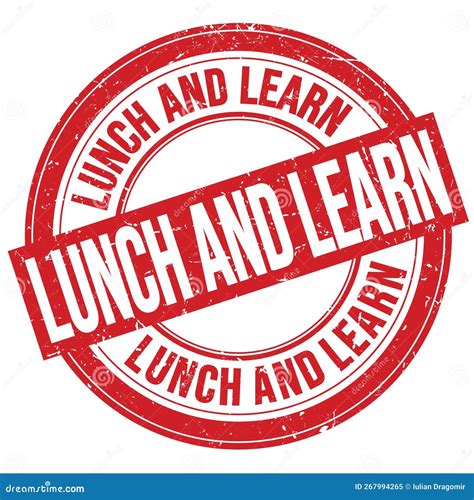 Lunch And Learn Text Written On Red Round Stamp Sign Stock Illustration