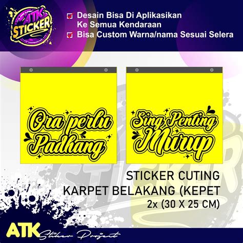 Jual Sticker Cuting Karpet Belakang Truk Stiker Kepet Karpet Belakang