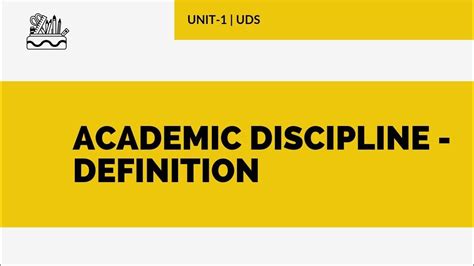 Academic Discipline Definition Youtube