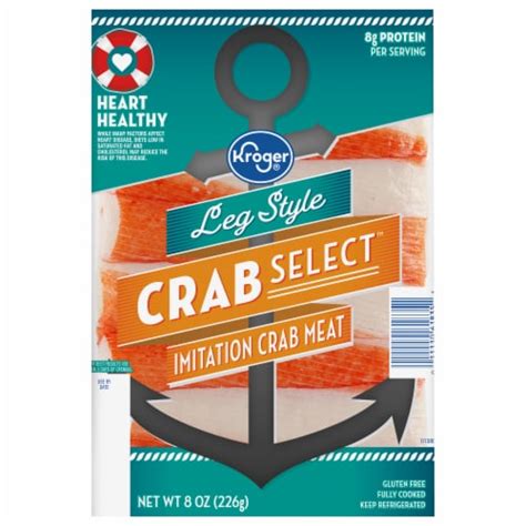 Kroger Crab Select Leg Style Imitation Crab Meat 8 Oz Fred Meyer