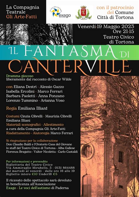 Il fantasma di Canterville venerdì al Teatro Civico di Tortona