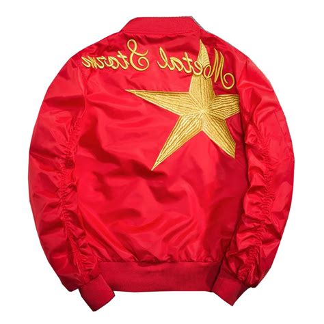 Fashion Bomber Jacket Men Hip Hop Letter Embroidery Flight S Youth